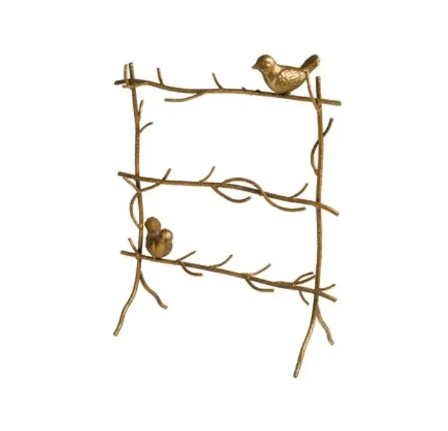 New design brass Jewelry holder stand for Earring Hanger with Brass Hooks Birds designing Jewelry Holder for sale