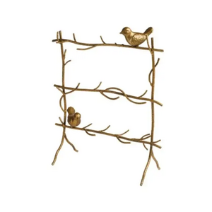 New design brass Jewelry holder stand for Earring Hanger with Brass Hooks Birds designing Jewelry Holder for sale