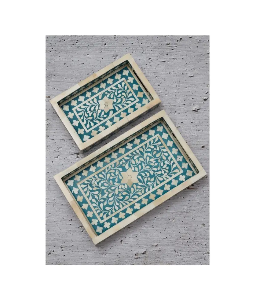 Modern Design Standard Quality Bone Inlay Serving Tray Tea Serving Tray Nesting adorable design at competitive price