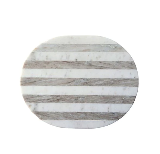 Round Marble abstract lining design marble Lazy Susan farmhouse wedding snack use shelving units top selling