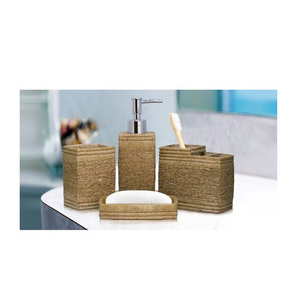 Eco-friendly Resin bathroom set Looks Rustic Wall Mounted Bathroom Accessories Set and hot sale product