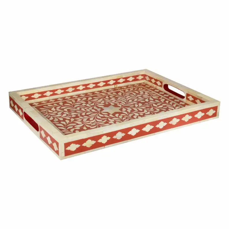 Modern Design Standard Quality Bone Inlay Serving Tray Tea Serving Tray Nesting adorable design at competitive price