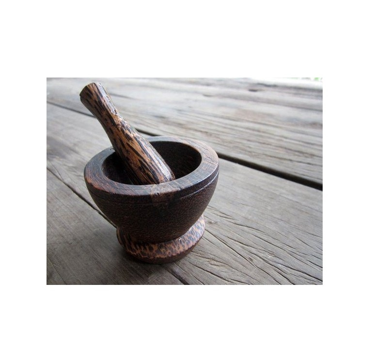 New Designed Indian Wood Mortal & Pestle For Kitchen Herbs Spice Grinder Pill Medicine Crusher handmade