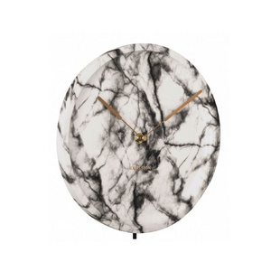 High quality Decorative Marble Wall Clock with Black & White color for Home Office Design Style Contemporary