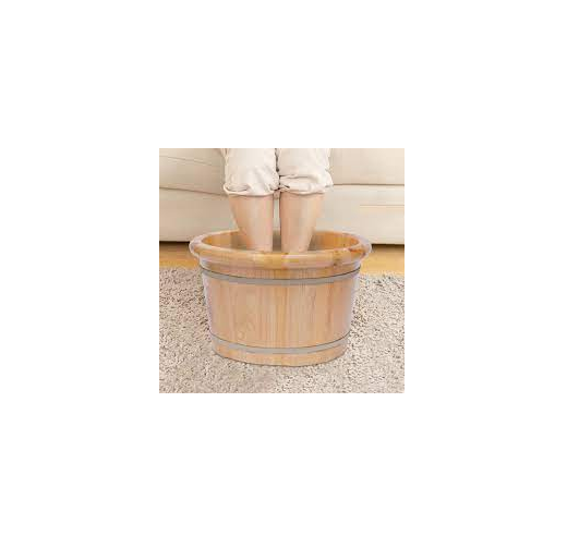 Wood Pedicure spa sink bowls with and customized size with handle natural wood color manufacturer factory