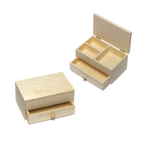 Set Of 2 Wood Jewelry Box Square Shape good looking Customized Size Women Cosmetic Jewelry Box For best Sale