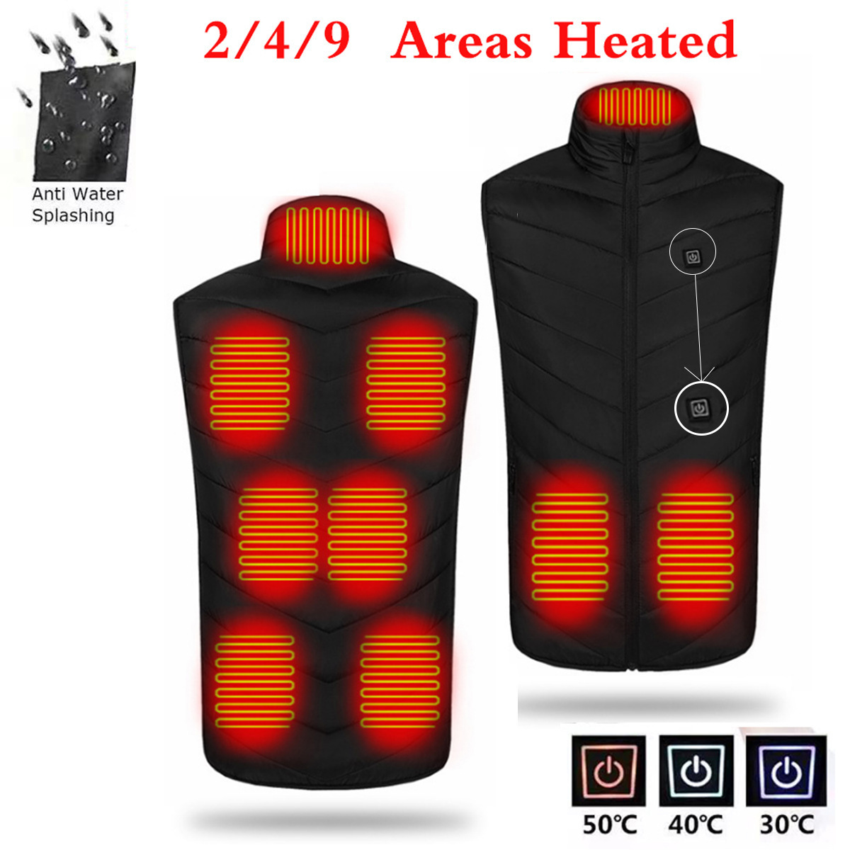 Intelligent heating camo wetsuit vest heated mens ororo usb smart rechargeable battery powered heated down vest