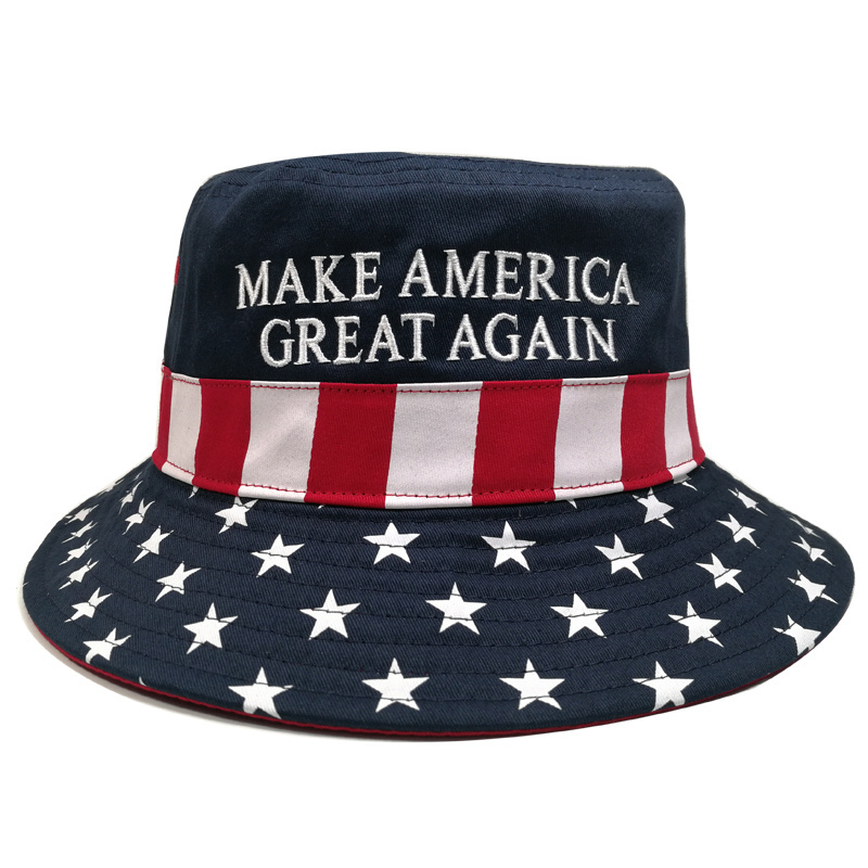 Custom Promotional Sublimation Bucket Hat Wholesale American Flag Bucket Hat