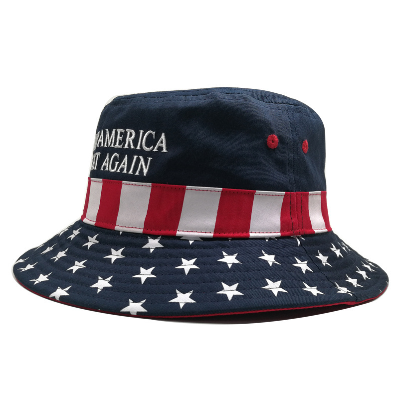 Custom Promotional Sublimation Bucket Hat Wholesale American Flag Bucket Hat