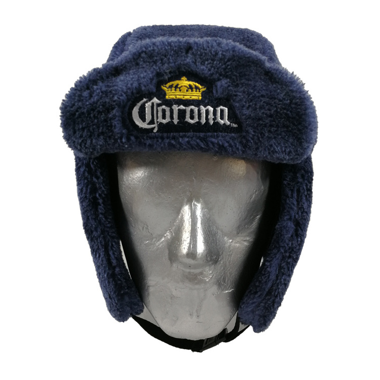 Wholesale Russian Rabbit Fur Men And Woman Warm Trooper Winter Ear Flap Cap Custom Trapper Hat