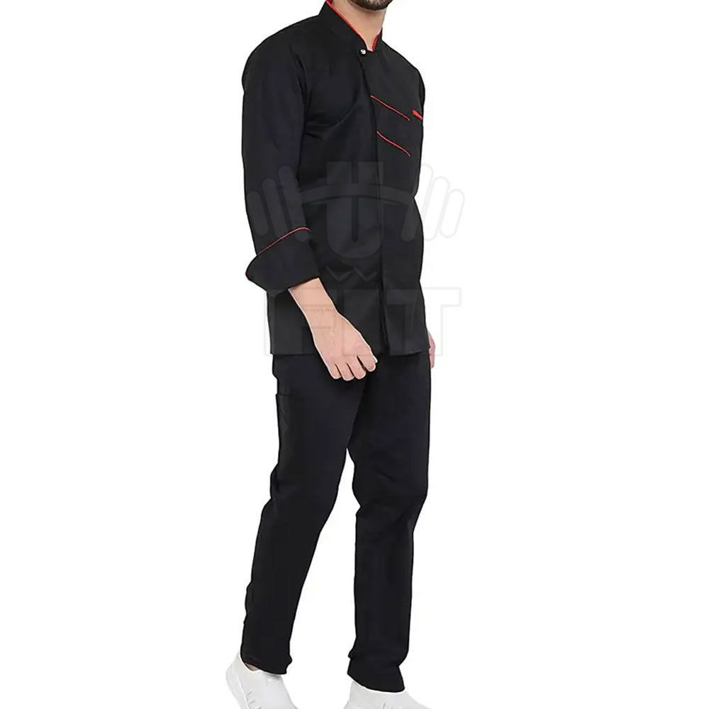 Manufacturer Luxury Style Chef Uniform Long Sleeves Chef Coat Uniforms Hotel Kitchen Chef Uniform