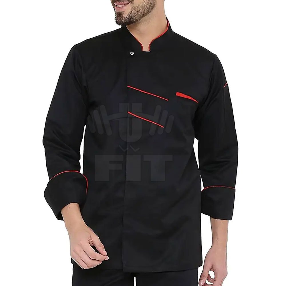 Manufacturer Luxury Style Chef Uniform Long Sleeves Chef Coat Uniforms Hotel Kitchen Chef Uniform