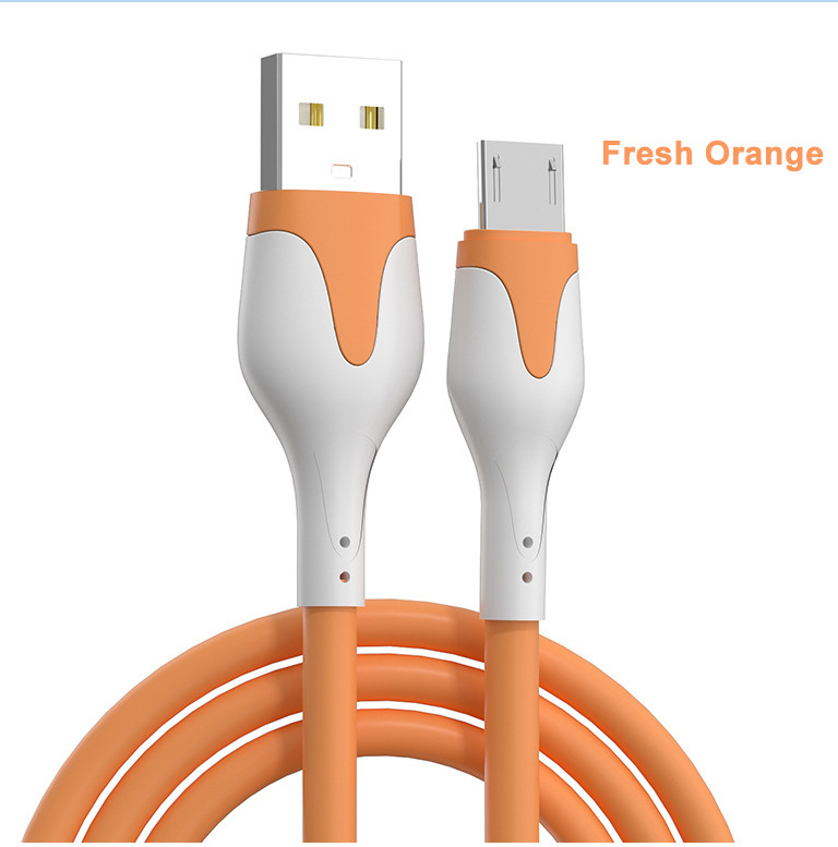 Hot Sale Wholesale Price Mobile Phone USB Cable Liquid Soft Glue Data Cable For Iphone 13 Android Type-C