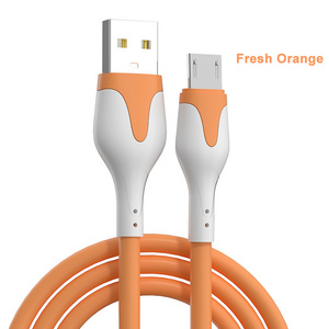 Hot Sale Wholesale Price Mobile Phone USB Cable Liquid Soft Glue Data Cable For Iphone 13 Android Type-C