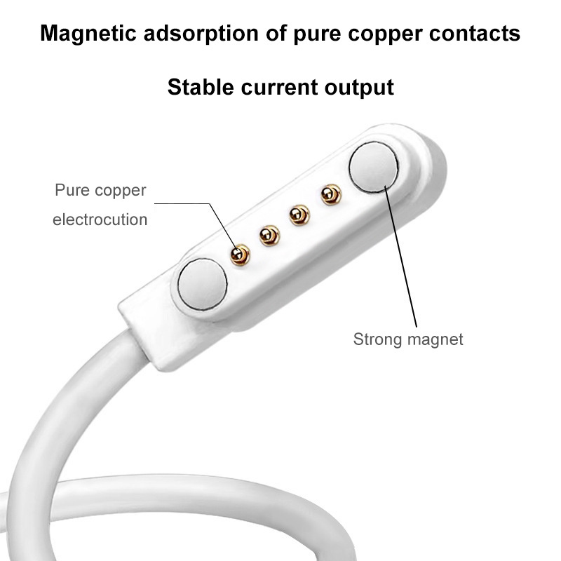 Wholesale USB Magnetic Pogo Pin Charger 2Pin 4Pin Smart Watch Charger Cable For Smart Watch Wireless Earphones