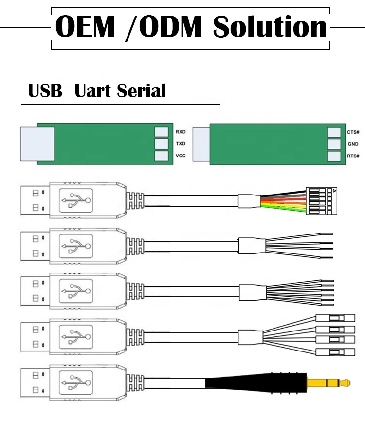 FTDI Chip FT232 USB to TTL 3.3V 5V Uart RTS CTS TXD RXD Serial Converter Cable for Arduino Raspberry Pi