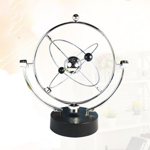 Office Desk Decoration Planet Orbit Mobile,Electronic Perpetual Motion Toy Simulation  Swing Ball Desk Celestial Figure