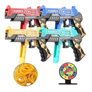 Large Foldable Rubber Band Gun Rubber Band Launcher 6/8 Repeated Shooting Children's Shooting Soft Bullet Toy Gun