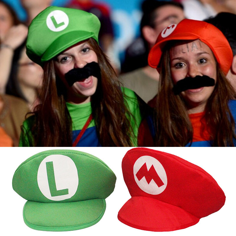 UFOGIFT Halloween Cosplay Party Costume Hat Super Mario Brothers Mario Cheap Super Mario Hat With Beard