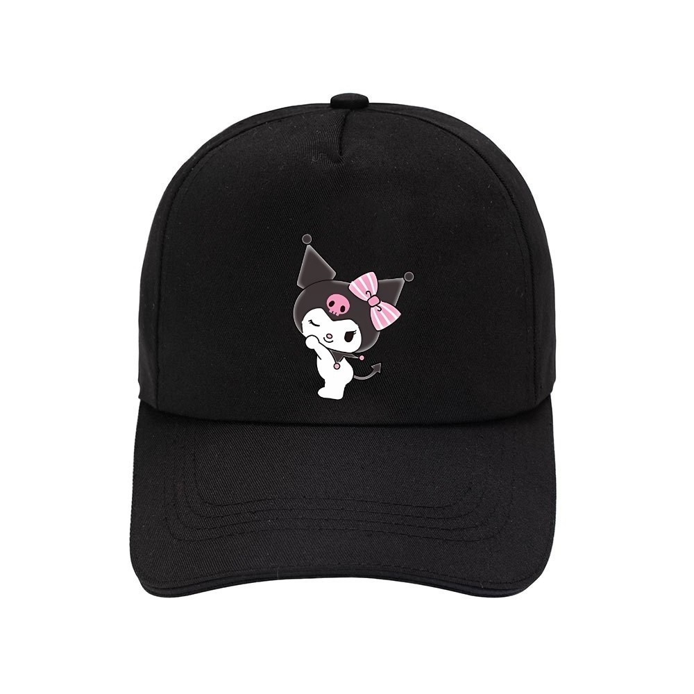 56-58cm Cotton Kuromi Baseball Cap Adult Women Snapback Cap Hat Kuromi Sun Cap