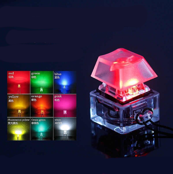 Stock Custom Logo Cherry MX Keychain Switch Tester Keyboard Gateron Colors Razer Cherry Profile Transparent Keycap keychain