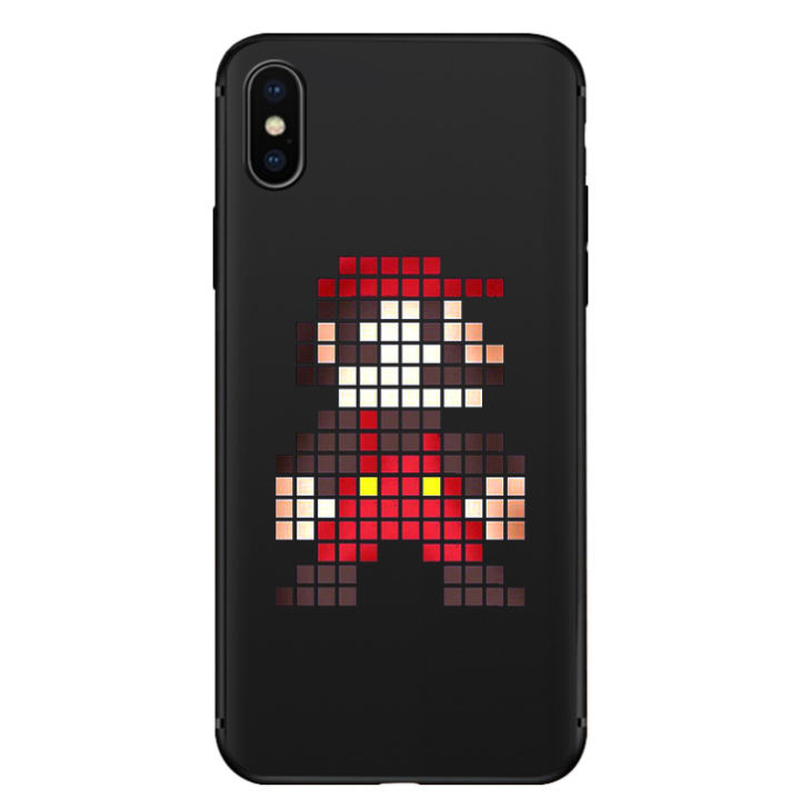 UFOGIFT Fashion Phone Case Cute Cartoon Super Mario Phone Cover Slim Fit Black Protective TPU Case