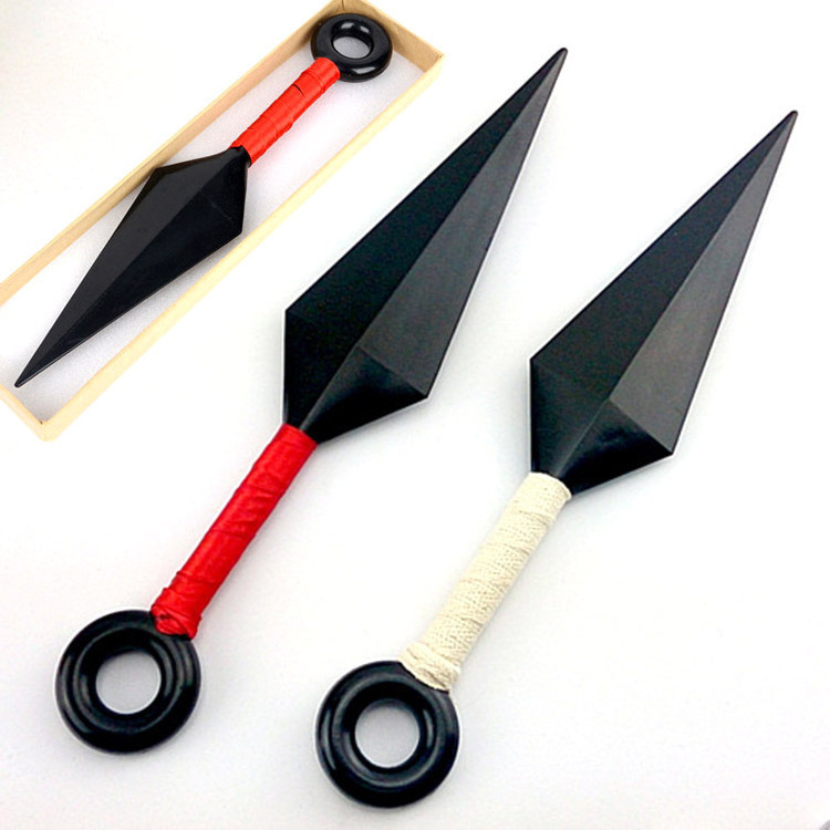 Wholesale 26cm Plastic Box Anime Uzumaki kunai Weapon Set Kakashi Cosplay Props