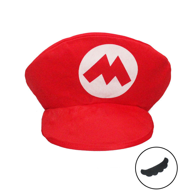 UFOGIFT Halloween Cosplay Party Costume Hat Super Mario Brothers Mario Cheap Super Mario Hat With Beard