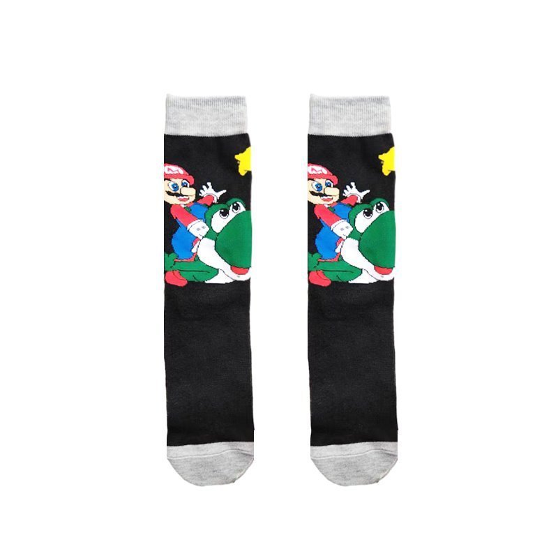 Mario And Luigi Character Costume Mario Crew Socks For Men Women Super Mario Cotton Cheap Sock