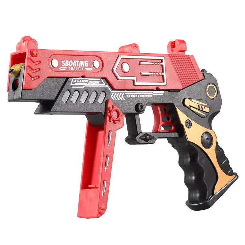 Large Foldable Rubber Band Gun Rubber Band Launcher 6/8 Repeated Shooting Children's Shooting Soft Bullet Toy Gun