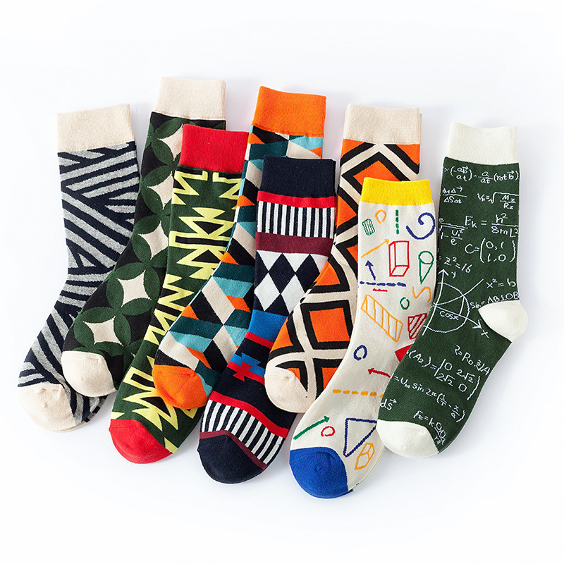 Art Novelty Novelty Algebra Geometry Math Genius Socks Funny Gifts Stocking Stuffers for Teen Boys Men Dad Math Lovers Teachers