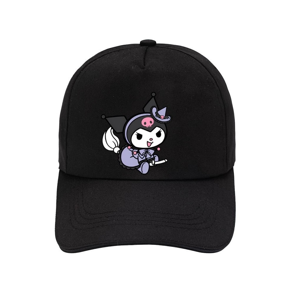 56-58cm Cotton Kuromi Baseball Cap Adult Women Snapback Cap Hat Kuromi Sun Cap