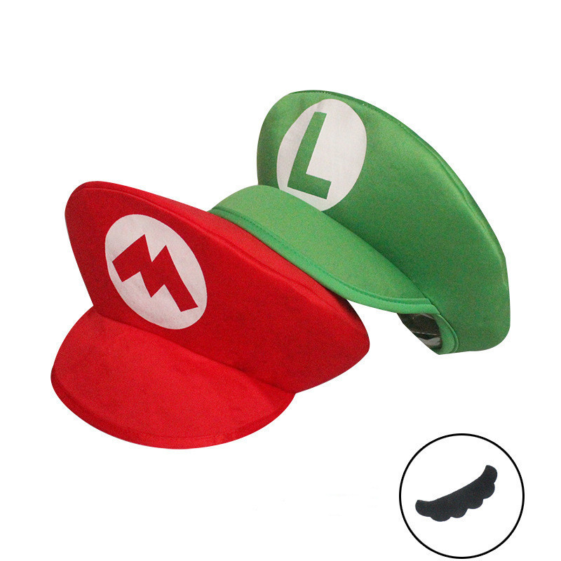 UFOGIFT Halloween Cosplay Party Costume Hat Super Mario Brothers Mario Cheap Super Mario Hat With Beard