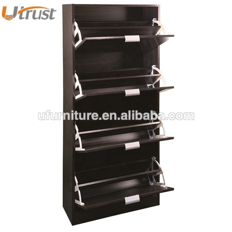 hottest design 4 tier custom shoe cabinet with mirror door shoe cabinet with glass shoe cabinet storage stand for home