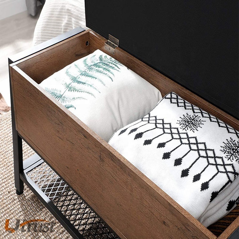 Wholesale beautiful cheap modern classic changing wooden bamboo leather shoe storage organizer bench with cushion shoe storage