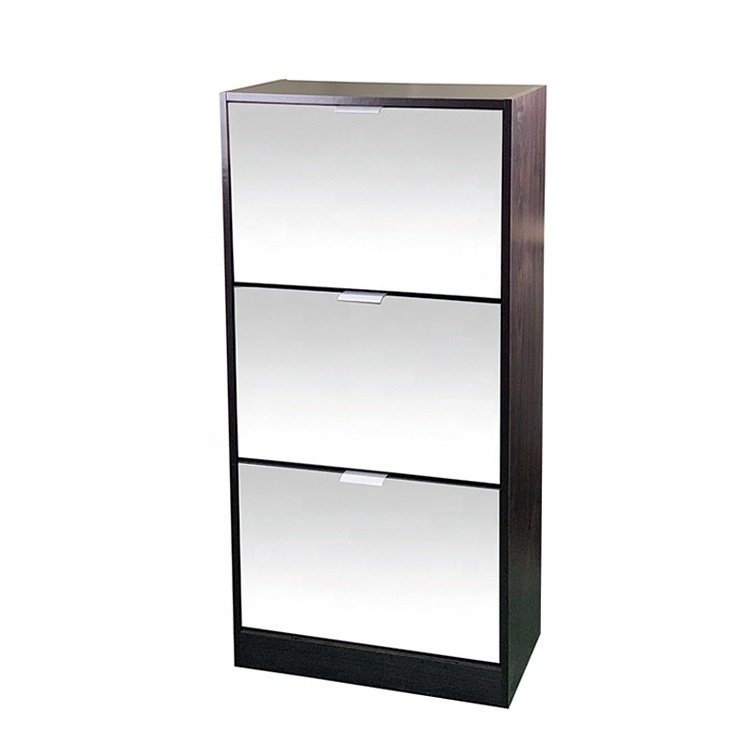 hottest design mirror face shoe rack cabinet shoe rack with 5 tier