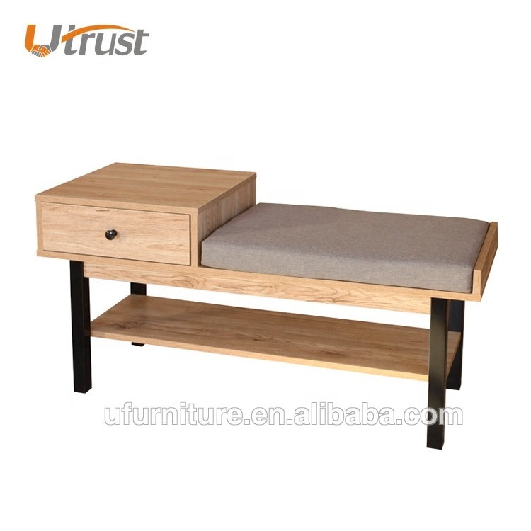 Fancy elegant strong entry furniture shoe storage bench seat shoe rack bench bamboo shoe bench