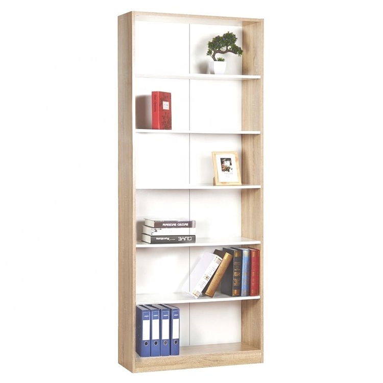 Super september new design 6 shelf oak wood wall bookcase wooden bookshelf bookcase for living room