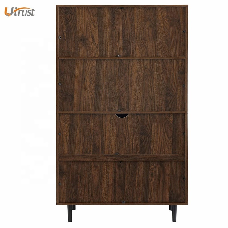 Quality best luxury dark walnut free standing kitchen durabox storage cabinets with sliding door cabinet pull out drawer storage