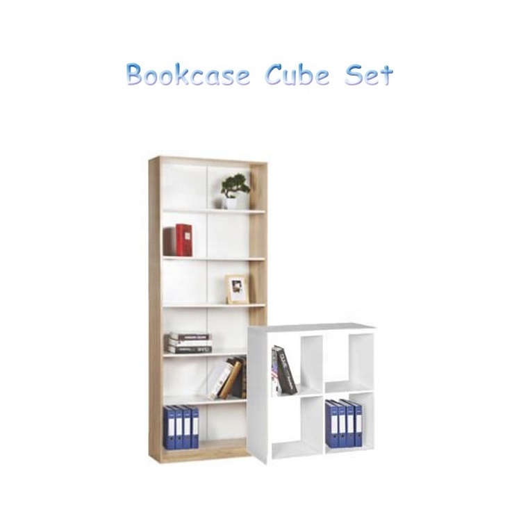 Super september new design 6 shelf oak wood wall bookcase wooden bookshelf bookcase for living room