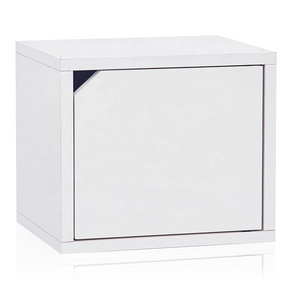 Wholesale customized original modern design small simple look white wooden mdf mobile lockable storage organization cabinet