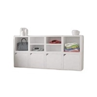 Wholesale customized original modern design small simple look white wooden mdf mobile lockable storage organization cabinet