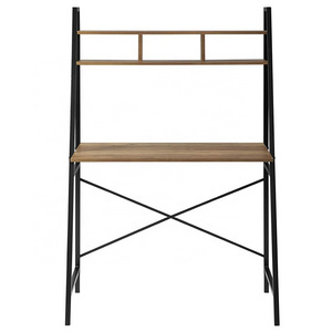 Industrial wood and metal x back ladder desk home office workstation writing ladder shelf new computer desk laptop office desk