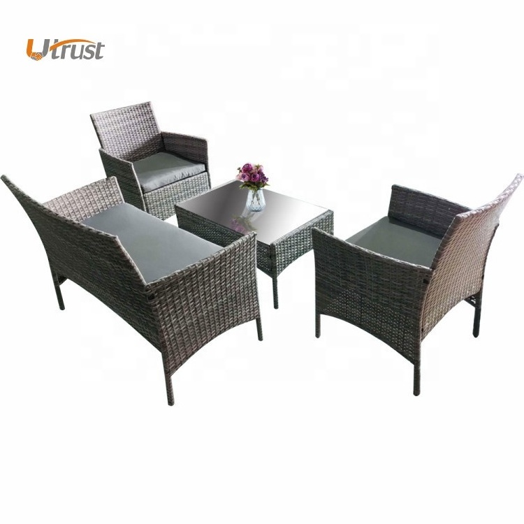 Contemporary luxury  good price garden rattan chair garden table set outdoor chair and table rattan wicker furniture sets