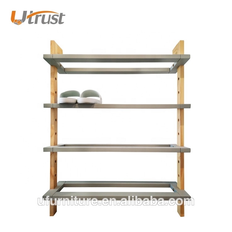 On sale top quality amazing display wall wooden customized entryway shoe rack storage wooden space saving shoe rack for sale