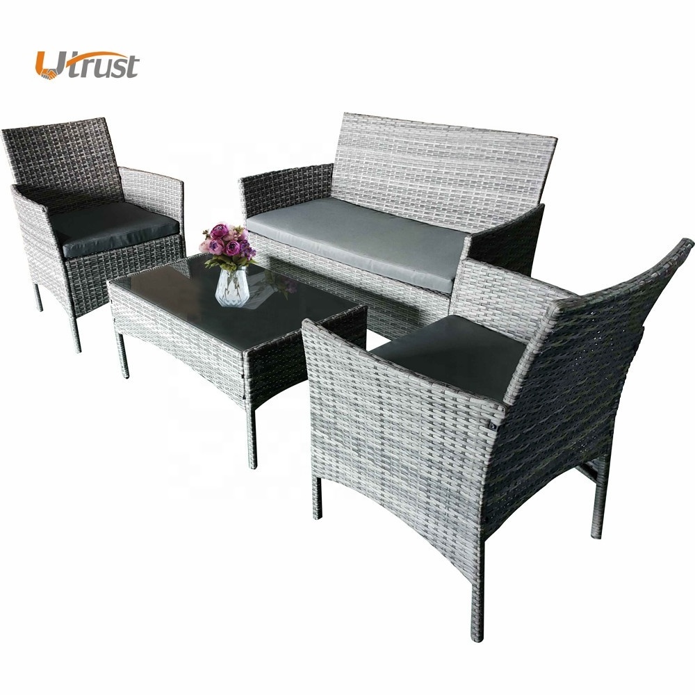 Contemporary luxury  good price garden rattan chair garden table set outdoor chair and table rattan wicker furniture sets