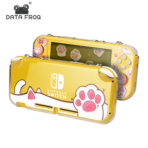 DATA FROG Cat Paw Transparent Protection Shell Cover For Nintendo Switch Lite Console Hard Protective Case For NS Switch Lite