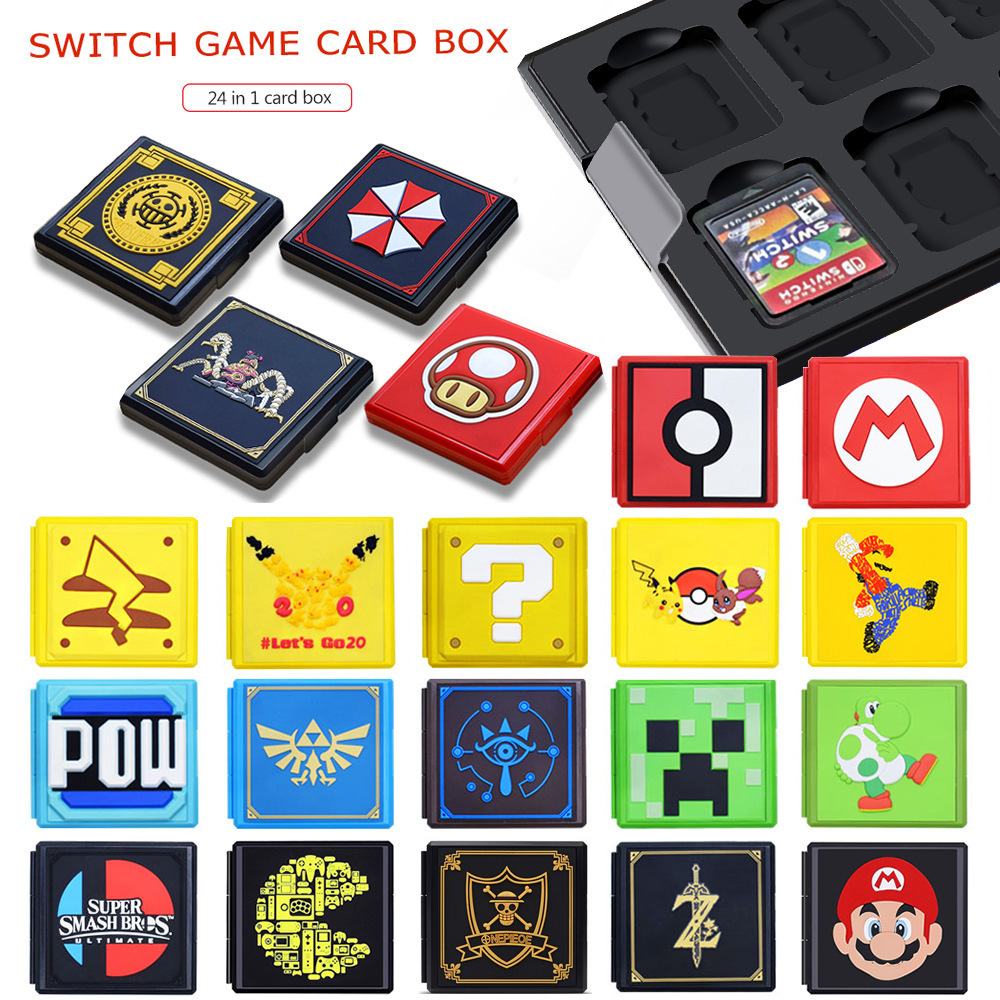 Cartoon/Gaming style Hard Shell Game Cards Case Storage Box for Nintendo Switch Game Card Cartridge for Nintend NS Accessories