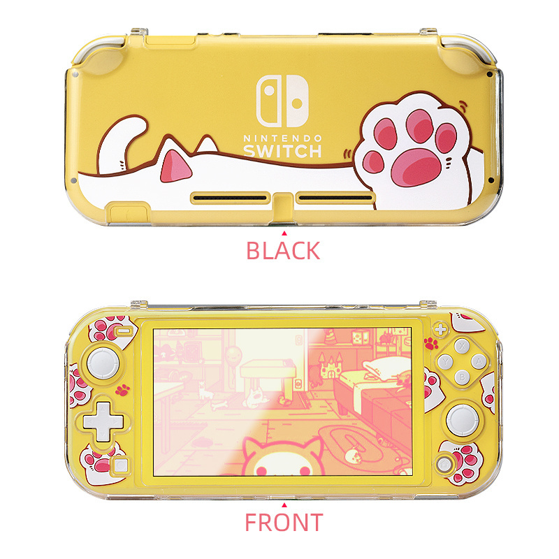 DATA FROG Cat Paw Transparent Protection Shell Cover For Nintendo Switch Lite Console Hard Protective Case For NS Switch Lite