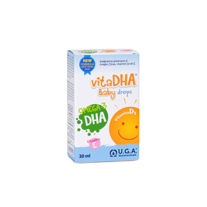 High quality purified and concentrated DHA with vitamin D3 VITADHA BABY DROPS omega-3 food supplement for infants